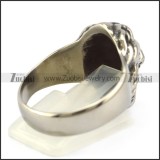 Silver Tone Lion Ring for Unisex r004960