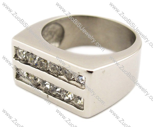 Stainless Steel Stone Ring -JR080001
