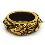 Vintage Gold Design Casting Wolf Ring r003701