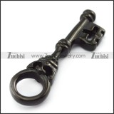 Black Casting Stainless Steel Key Pendant p004897