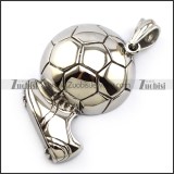 Stainless Steel Soccer Pendant for Football fans p004737