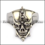 Stainless Steel Skull Ring - JR350139
