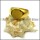 yellow gold plating blank signet ring r005407