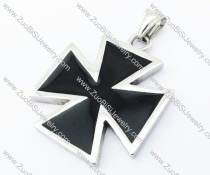 Black Stainless Steel Malta Cross Pendant - JP170173