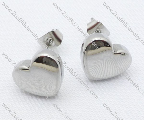 Solid Heart Stainless Steel earring - JE050019