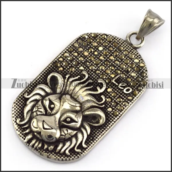 Vintage Leo Tag Pendant p005782