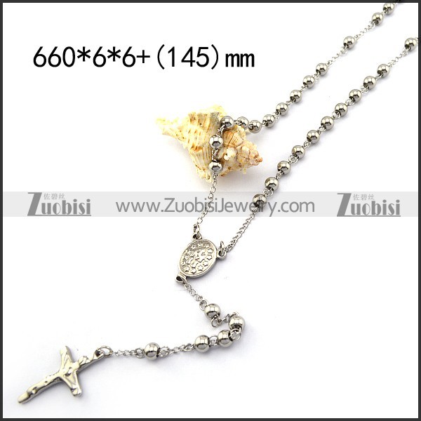 Rosary Necklace Stainless Steel n001603