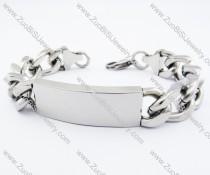 14MM Wide Stainless Steel Tag Bracelet JB200123