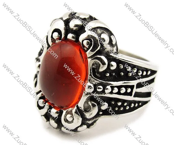 Stainless Steel Stone Ring -JR080003