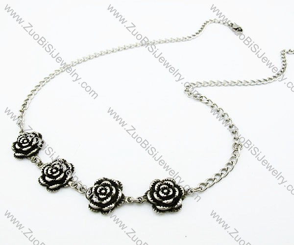 Stainless Steel Rose Necklace -JN170018