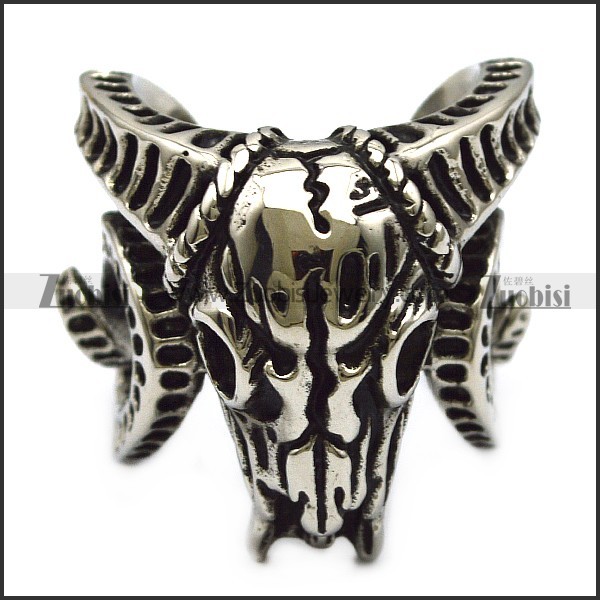 vintage sheepshead skeleton ring r005597