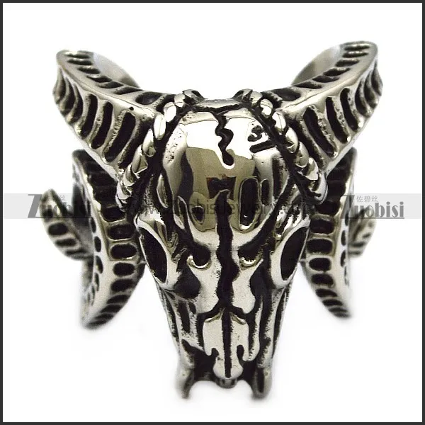 vintage sheepshead skeleton ring r005597