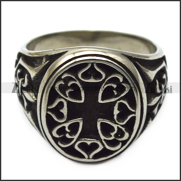 hearts and cross ring