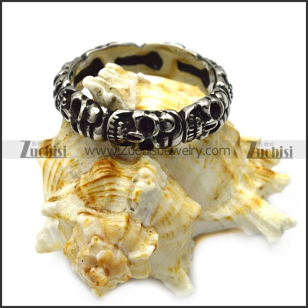 vintage skull ring for women r005607