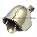 warrior mask pendant in stainless steel p007620