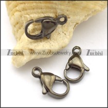 12mm Black Stainless Steel Lobster Clasp a000028