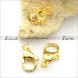 12mm Gold Stainless Steel Lobster Clasps a000032