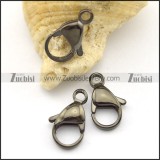 15mm Big Black Plating Stainless Steel Lobster Clasp a000030