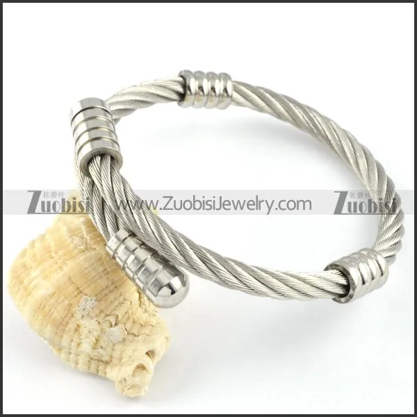 Stainless Steel Rope Bracelet - b000269
