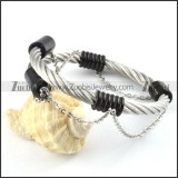 Stainless Steel Rope Bracelet - b000266