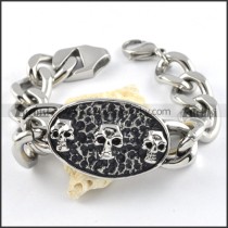 Stainless Steel Skull Bracelet - b000257