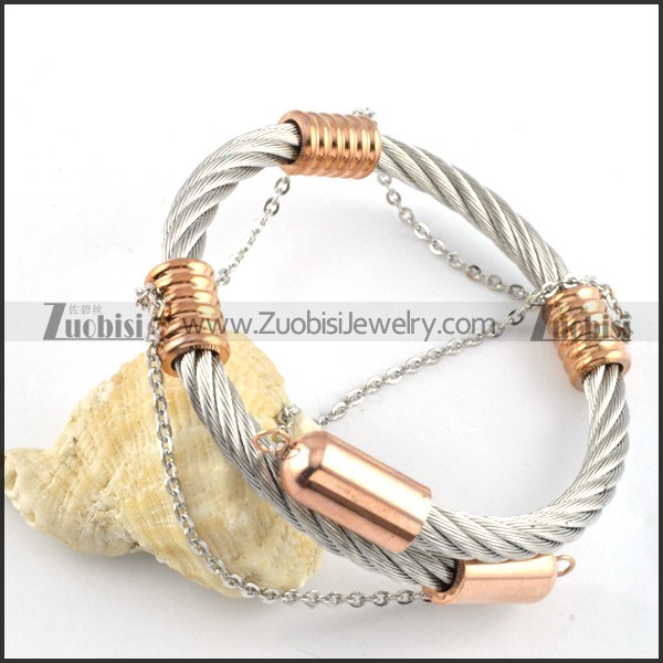 Stainless Steel Rope Bracelet - b000267