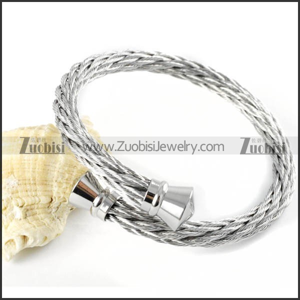 Stainless Steel Rope Bracelet - b000034