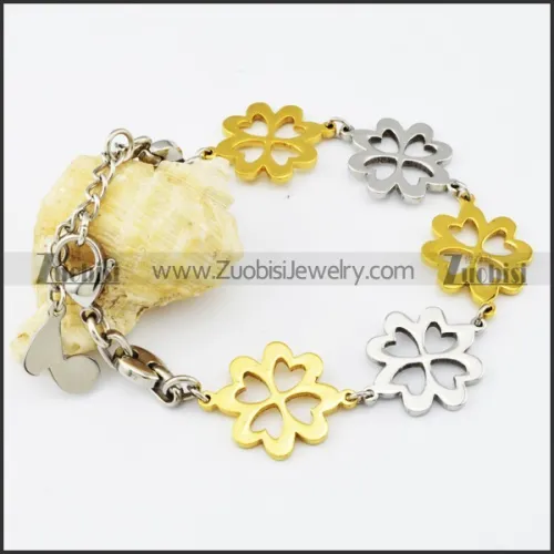 Stainless Steel Flower bracelet - b000529