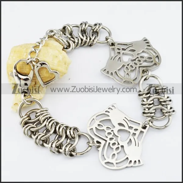 Stainless Steel Heart-shaped bracelet - b000510