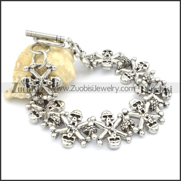 Stainless Steel Skeleton Bracelet -b000607