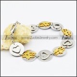 Stainless Steel Heart-shaped bracelet - b000503
