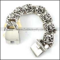 Stainless Steel Crossbones Bracelet - b000461