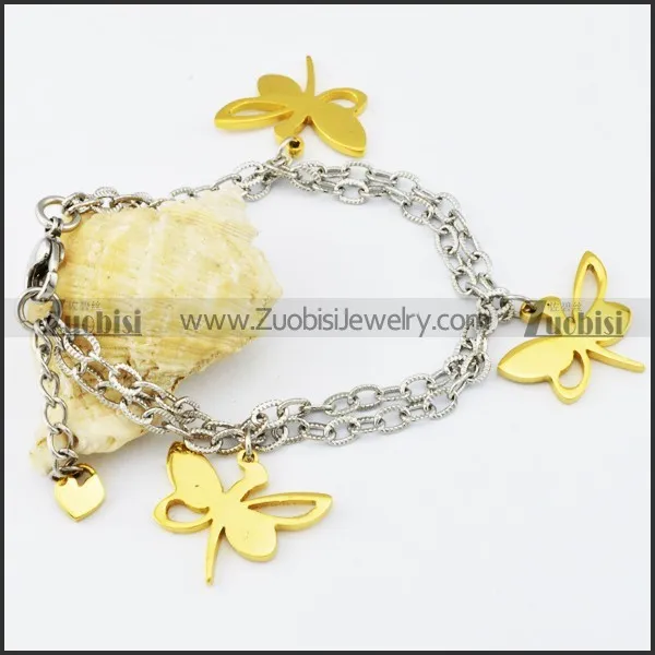 Stainless Steel Butterfly bracelet - b000516