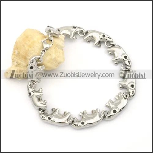 Stainless Steel Elephant Bracelet -b000602