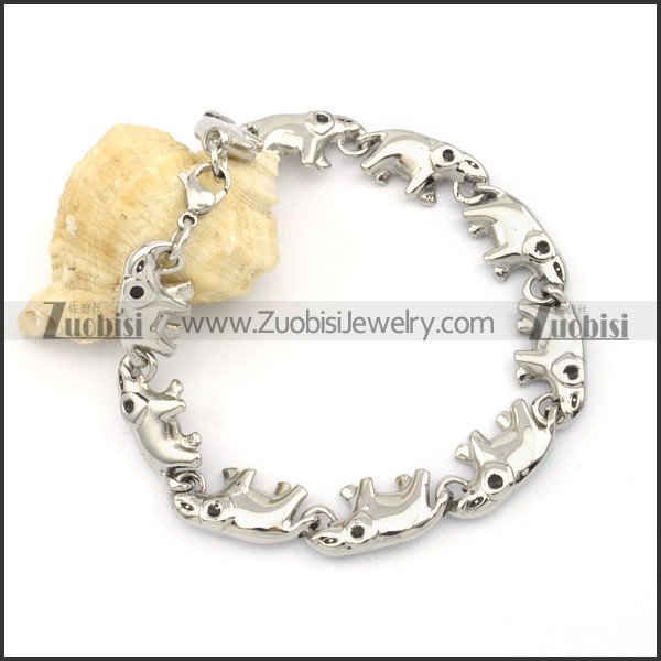 Stainless Steel Elephant Bracelet -b000602