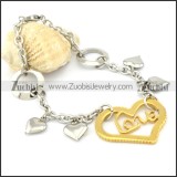 Stainless Steel Heart-shaped bracelet - b000475