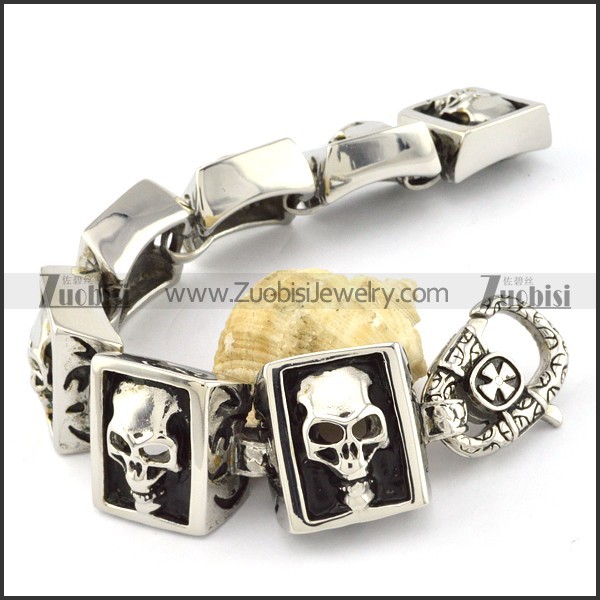 brilliant nonrust steel  Biker Bracelets for Mens - b000699