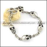 Stainless Steel Skull Bracelet -b000716