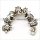 Egyptian Stainless Steel Jackal God Anubis Bracelets for Mens - b000698