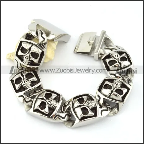 316L Stainless Steel  Biker Bracelets for Mens - b000709