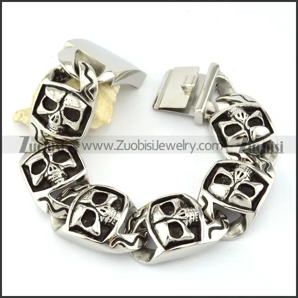 316L Stainless Steel  Biker Bracelets for Mens - b000709
