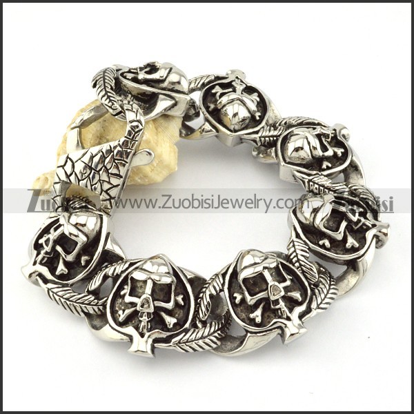 pleasant noncorrosive steel  Biker Bracelets for Mens - b000695