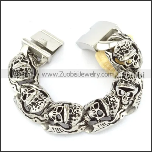 high quality oxidation-resisting steel  Biker Bracelets for Mens - b000711
