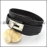 Genuine Leather Bracelet with 316L Stainless Steel Shutter b000687