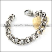 Stainless Steel Skull Bracelet -b000721