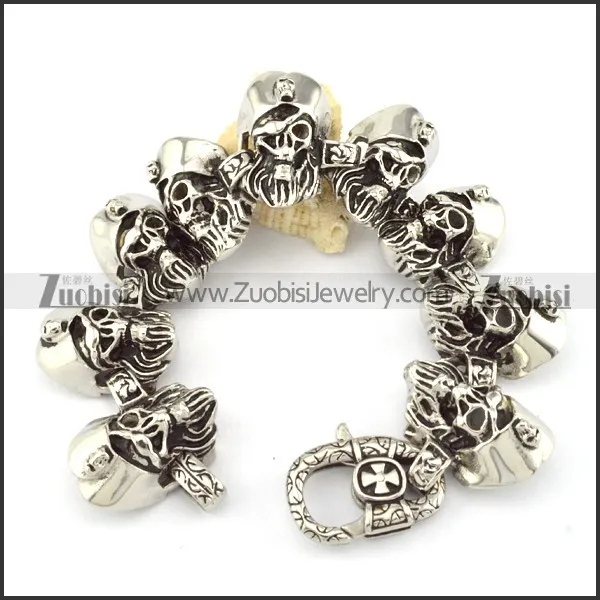 comely nonrust steel  Biker Bracelets for Mens - b000696