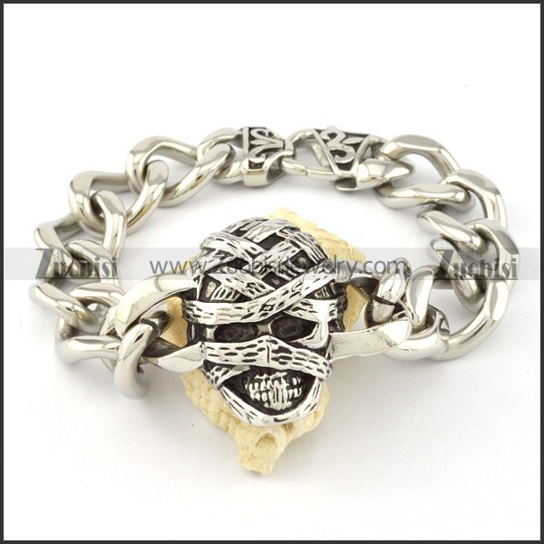 316L Steel  Biker Bracelets for Mens - b000702