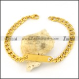 Gold Stainless Steel plate Bracelet -b000837