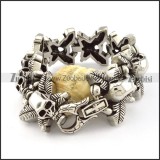 Stainless Steel Skull Bracelet -b000857