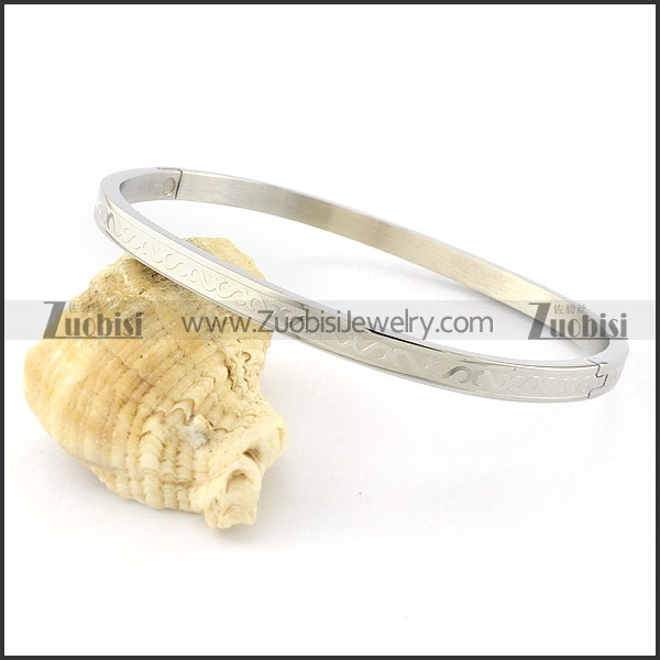 nice oxidation-resisting steel Bangle -b000895